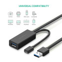 Cable extender USB3.0 10m with microUSB socket for external power US175 UGREEN