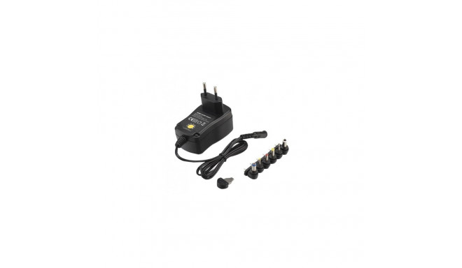AC/DC switching adaptor 3-12V 0.6A, plug-in