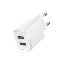 Seinalaadija 10,5W 2xUSB 2,1A, valge