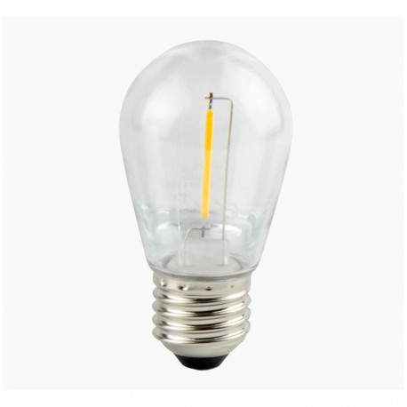 LED bulb E27 230V ST45 1W, FILAMENT, warm white 2700K, 50lm, plastic