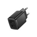 Seinalaadija 10.5W 2xUSB 2.1A, must