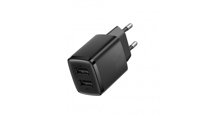Seinalaadija 10.5W 2xUSB 2.1A, must