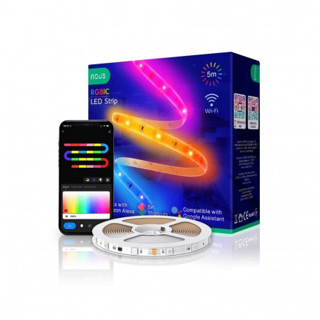 Nutikas digitaalne RGB IC WIFI LED-riba F4, 5m, 24W, TUYA / Smart Life