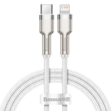 Cable USB C - iP Lightning 1m PD 18W White Baseus