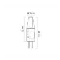 LED bulb G4 COB 12V AC/DC 1,5W 120lm 2700K