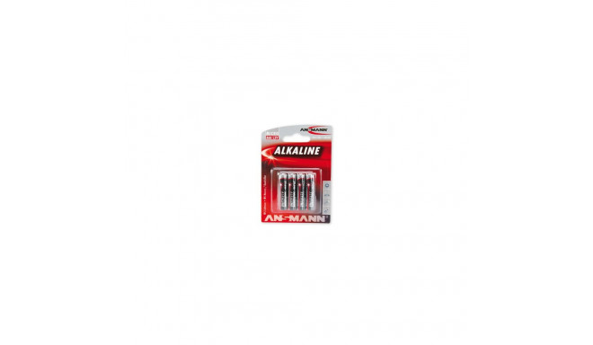 Alkaline battery LR03 (AAA) 1.5V 1250mAh ANSMANN (4vnt blister)