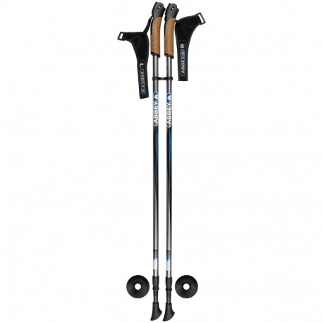Nordic walking sticks ABBEY 21SR ZZB Silver grey/Black/Blue
