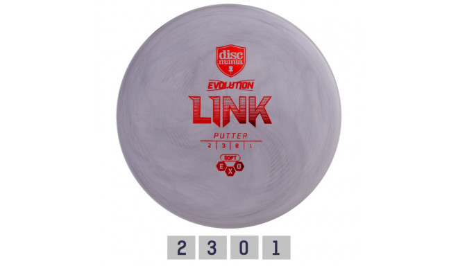 Discgolf DISCMANIA Putter SOFT EXO LINK Evolution Grey 2/3/0/1
