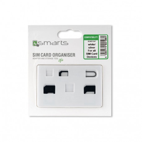 4smarts SIM card organiser white/silver