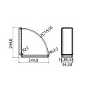 Faber õhupuhasti ühendus Curve CRO 90 220X90