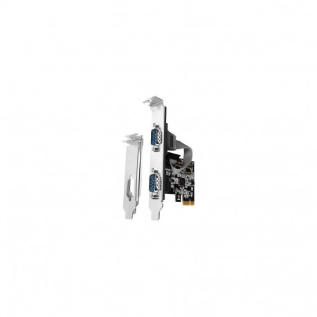 Axagon PCI-Express kaart ASIX AX99100 kahe 250kbps seriaalportiga standard- ja madalprofiilne