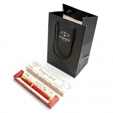 Parker Premium Red GT pliiatsi komplekt karbis koos kinkekotiga