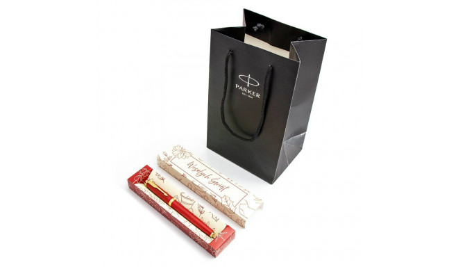 Parker Premium Red GT pliiatsi komplekt karbis koos kinkekotiga