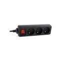 Power Strip - Gembird Eg-psu3f, Black