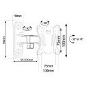 TV Wall Mount - Maclean Mc-416 13"-32" Universal Bracket Holder Black
