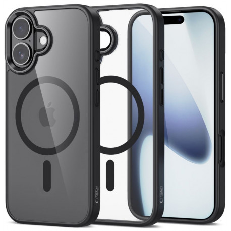 Tech-Protect case Apple iPhone 17 MagMat MagSafe, black/clear