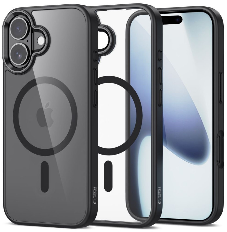 Tech-Protect kaitseümbris Apple iPhone 17 MagMat MagSafe, must/läbipaistev