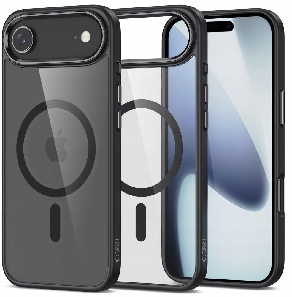 Tech-Protect kaitseümbris Apple iPhone 17 Air MagMat MagSafe, must/läbipaistev