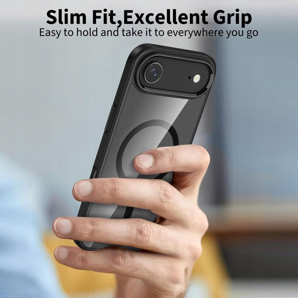 Tech-Protect kaitseümbris Apple iPhone 17 Air MagMat MagSafe, must/läbipaistev