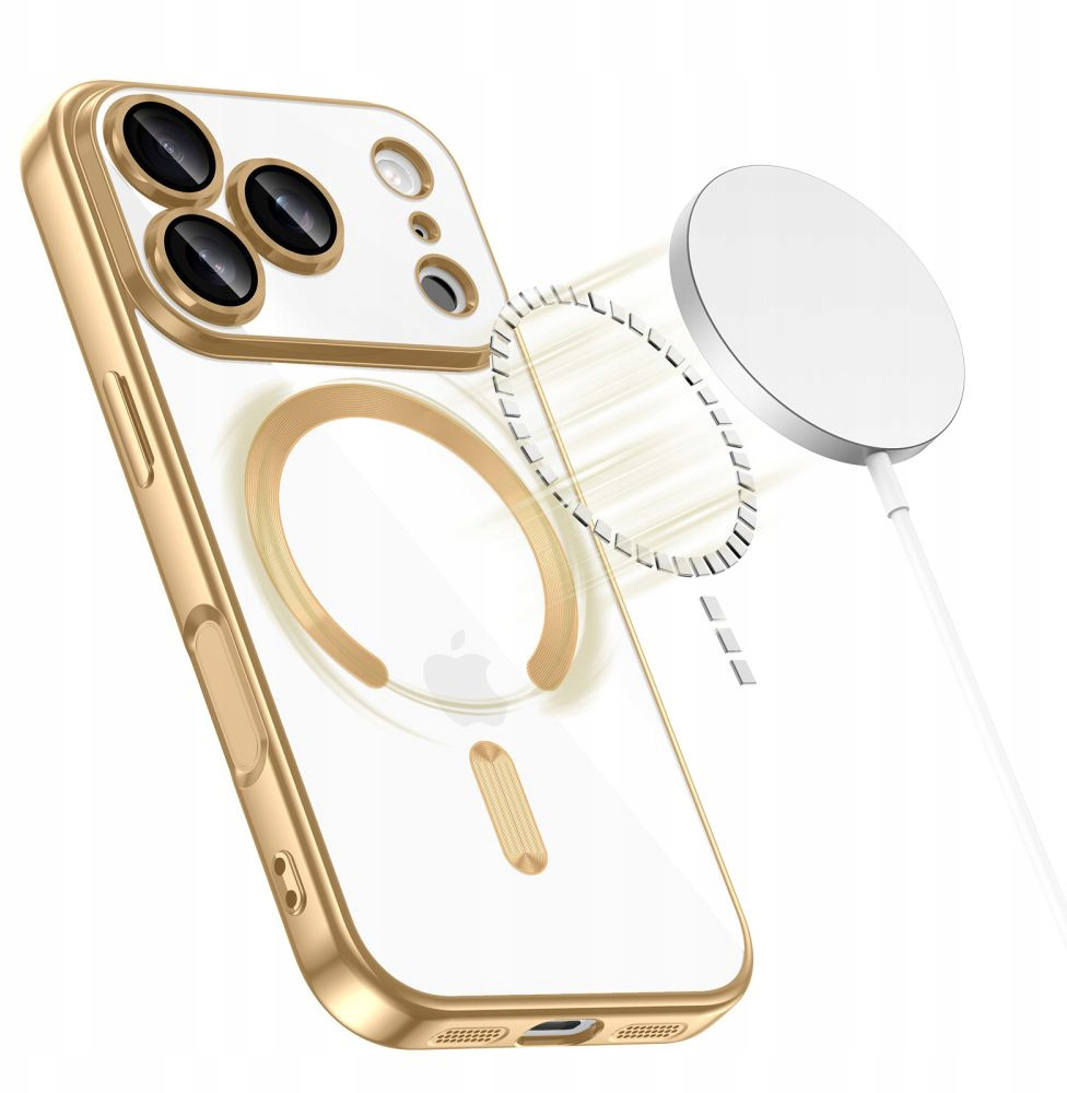 Tech-Protect kaitseümbris Apple iPhone 17 Pro MagFlex MagSafe, kuldne/läbipaistev