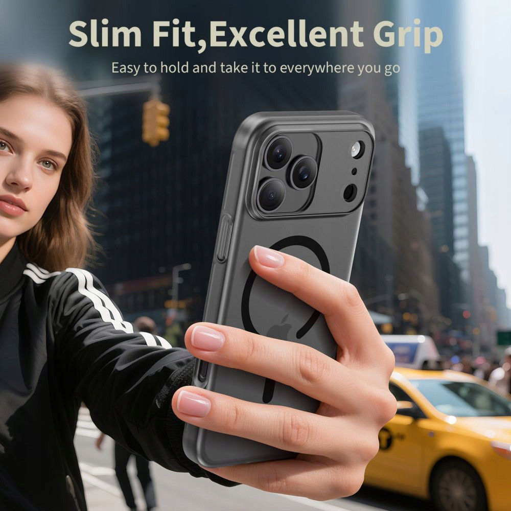 Tech-Protect kaitseümbris Apple iPhone 17 Pro MagSlim MagSafe, must/matt