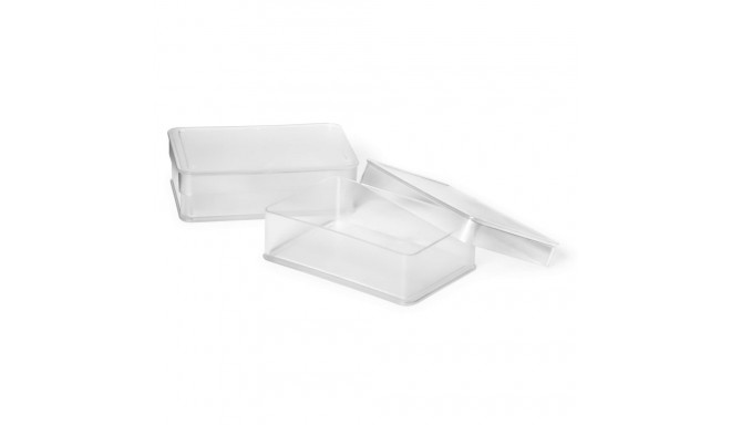 Kriidikarp kaanega, 120 x 80 x 35 mm, läbipaistev löögikindel plast