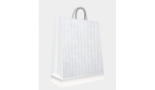 Kinkekott 24x10x32 valge, spiraal pabersangadega