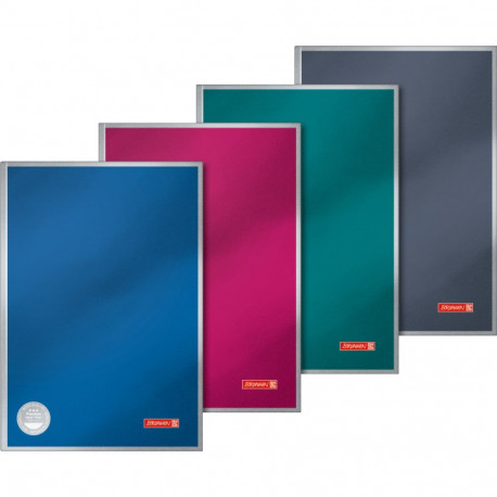 Kontoriraamat A4 96l. 5x5 ruut, raamatköide, kõvakaaneline, Premium Metallic, Brunnen