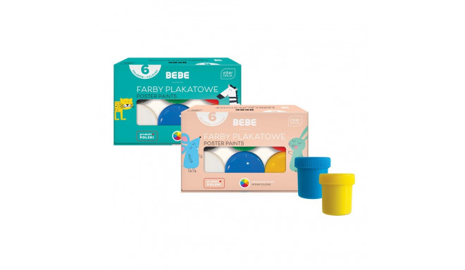 Guaššvärvid BEBE Kids 6 värvi 20ml assortii Interdruk