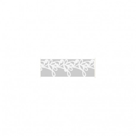 Paberpits 12mmx200cm, valge Roccoco ornament, Heyda