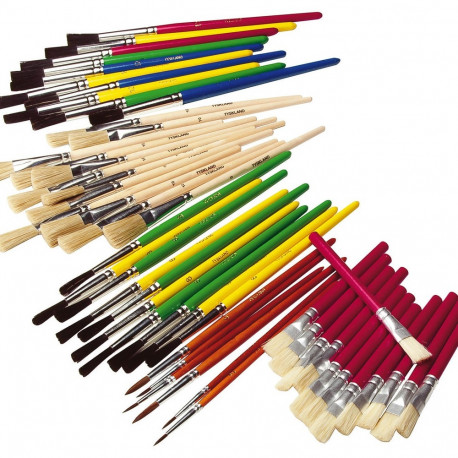 Pintslite valik, puust varrega, 50 tk komplektis