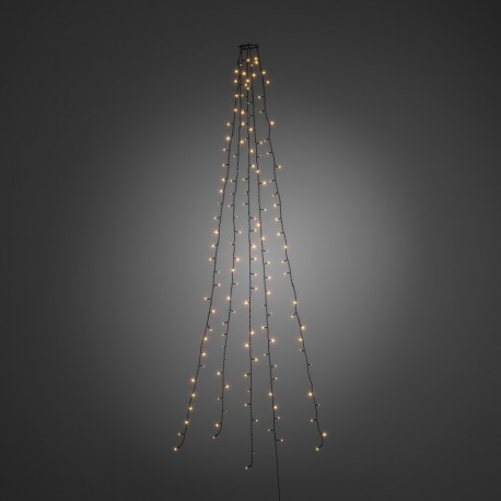 Küünlakett jõulukuusele, tipus ring D-6cm-5*30 merevaigukollase LED tulega harukaablit 180cm; trafo;