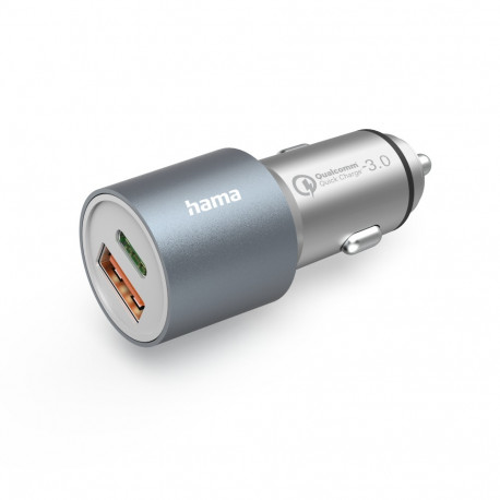 Autolaadija Hama Qualcomm Quick Charge™ 3.0 - USB-A ja USB-C PD, max 38W 5V 6A