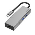 Port replikaator Hama USB-C Multiport Adapter 2xUSB3.1/HDMI 4K@30Hz/USB-C USB3.2 Gen1 Power Delivery