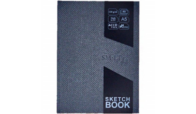 Eskiisiplokk A5 120gsm 80 lehte, kõva kaanega, SMLT