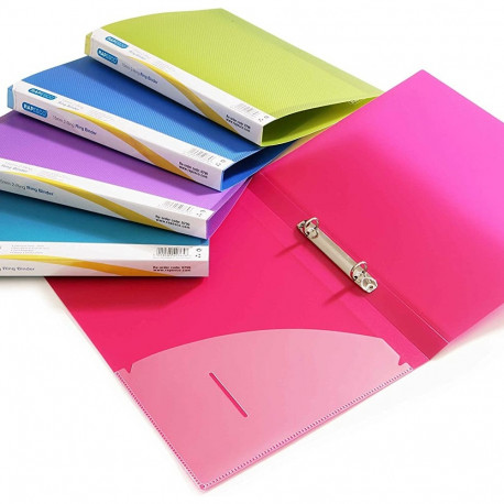 Rõngaskaaned A4 2-rõngaga 15mm (selg 25mm), assortii, Rapesco