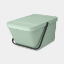 Prügikast 20L, Brabantia, Sort/Go virnastatav, kaanega, K-22,5cm, L-28cmx S-45cm/ Jade Green, roheli