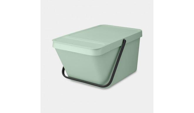 Prügikast 20L, Brabantia, Sort/Go virnastatav, kaanega, K-22,5cm, L-28cmx S-45cm/ Jade Green, roheli