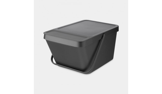 Prügikast 20L, Brabantia, Sort/Go virnastatav, kaanega, K-22,5cm, L-28cmx S-45cm/ Grey, hall plastik