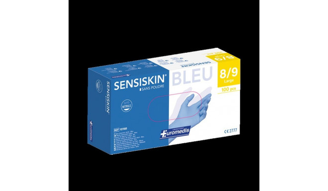 Nitriilkindad Nitrylex puudrita L suurus 100tk/pk (sinine), Euromedis