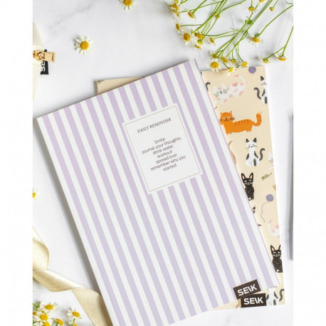 Kaustik A5 40 lehte täpid Kitties&Happiness (2tk)