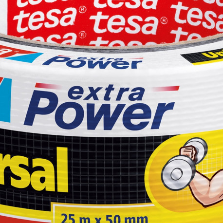 Teip tesa extra Power Universal must, 50mm x 25m, ilmastikukindel