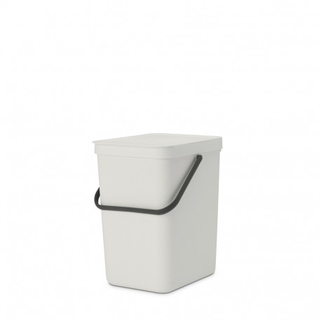 Prügikast 25L, Brabantia, Sort/Go kaanega,L-26.5 x S-34.0 x K-40.1cm/Light Grey, helehall plastik