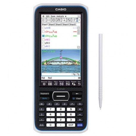 Graafikakalkulaator Casio fx-CP400 Classpad II, Touchscreen,CAS, 3D-graaafika, USB-ühendus (C-Lab/ar
