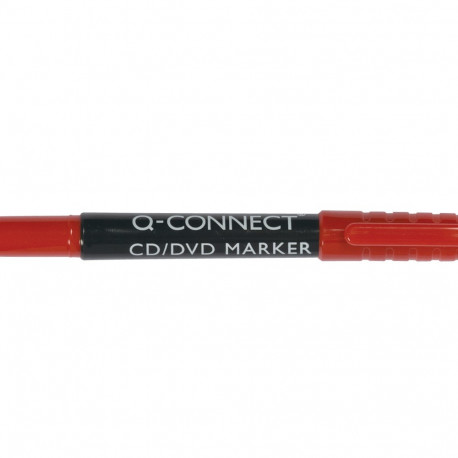 Marker Q-Connect CD/DVD, 1mm, punane, veekindel
