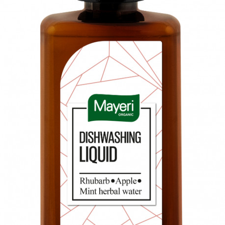 Nõudepesuvahend MAYERI Organic Rabarber&Õun+mündivesi 500ml