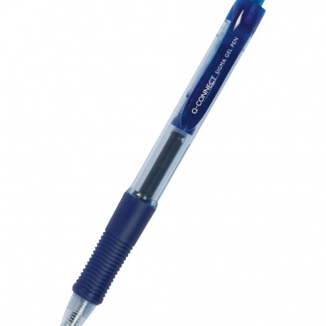Geelpliiats Q-Connect  0,5 mm, klõpsuga, sinine, kummist sõrmetugi