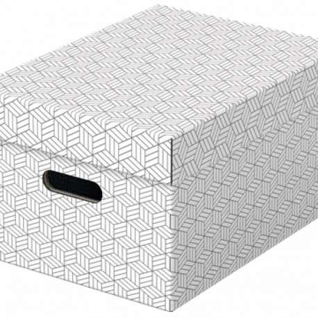 Hoiukast kaanega, kokkupandav, valge, 3 tk komplekt, 265 x 205 x 365 mm, Esselte Home Storage Box Me