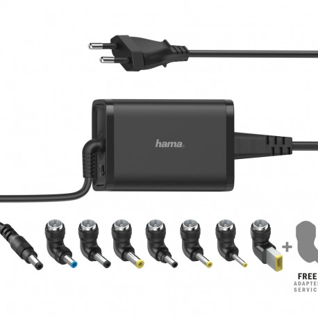Toiteadapter sülearvutile universaalne Hama notebook power supply unit 65W/15V-19V 4.25A, 8 erinevat