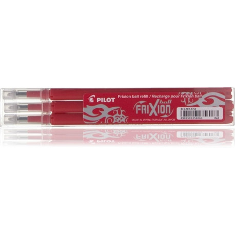 Tindisüdamik Pilot FriXion Ball BLS-FR7 0,7mm punane 3tk